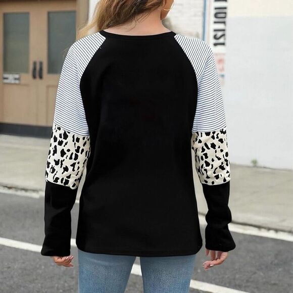 Halloween Shirt - Happy Halloween Pumpkin Face Graphic Womens Long Sleeve - Picture 4 of 7